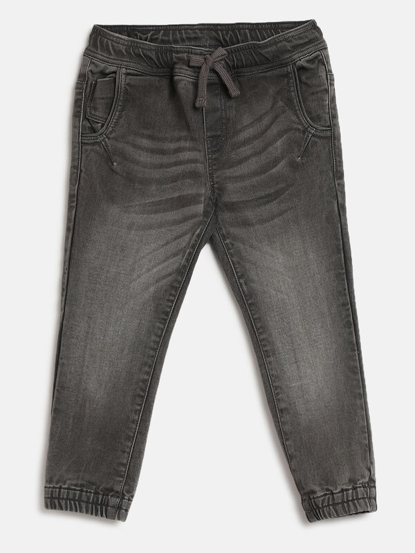 Boys Dark Grey Knitted Long Trouser image number 0